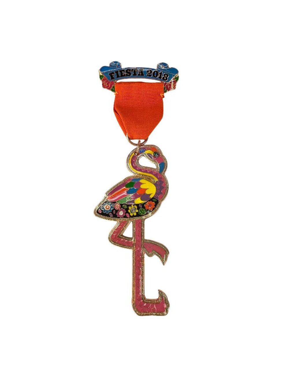 Fiesta 2018 Collectible Enamel Medal San Antonio Flamingo